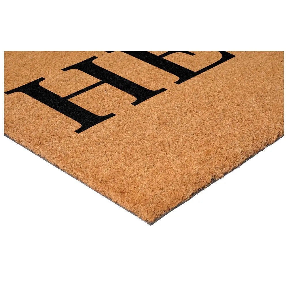 24" X 36" Brown Black And Green Christmas Outdoor Coir Door Mat - NOVA HOME FURNITURE