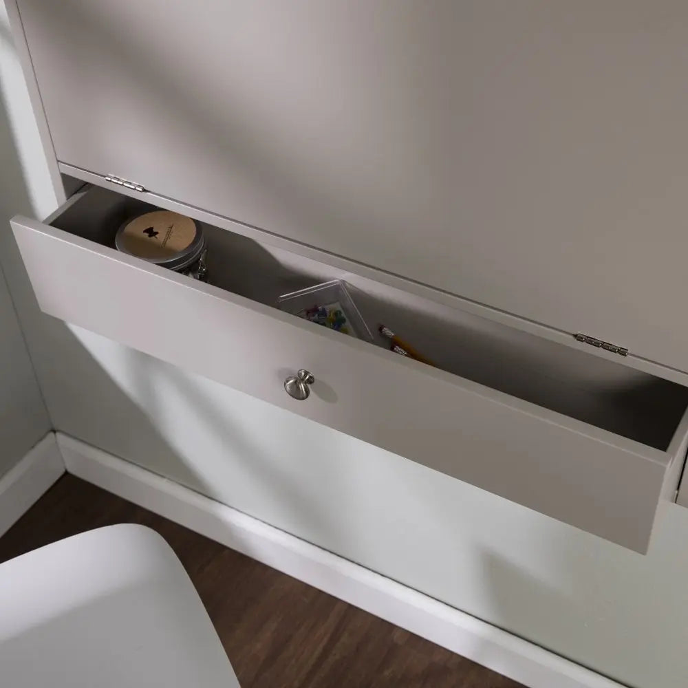 26" Gray Wall Mounted Floating Desk - NOBLE HOME INTERIORS