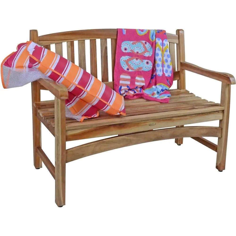 26" Natural Teak Solid Wood Garden Bench - NOBLE HOME INTERIORS