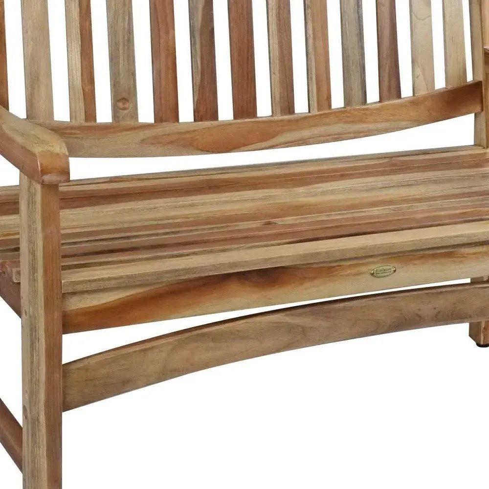 26" Natural Teak Solid Wood Garden Bench - NOBLE HOME INTERIORS