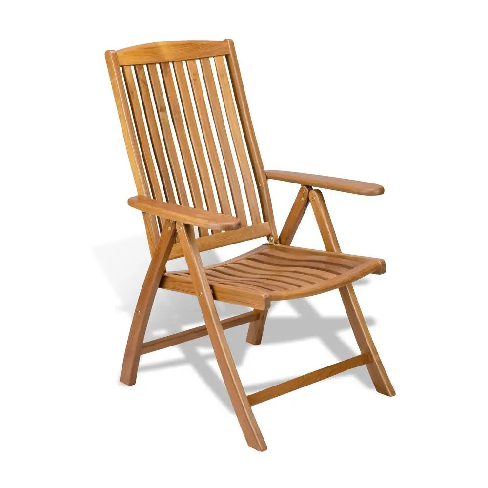 27" Brown Solid Wood Indoor Outdoor Arm Chair - NOBLE HOME INTERIORS