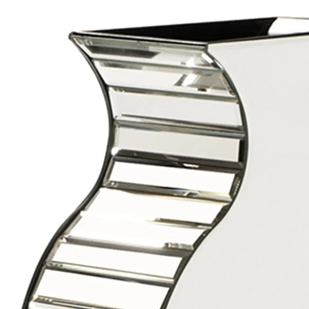 28" Clear Crystal Glass Table Vase - NOBLE HOME INTERIORS