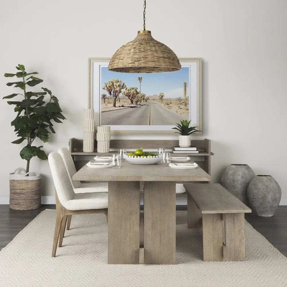 28" Tan Cylinder Ceramic Floor Vase - NOBLE HOME INTERIORS