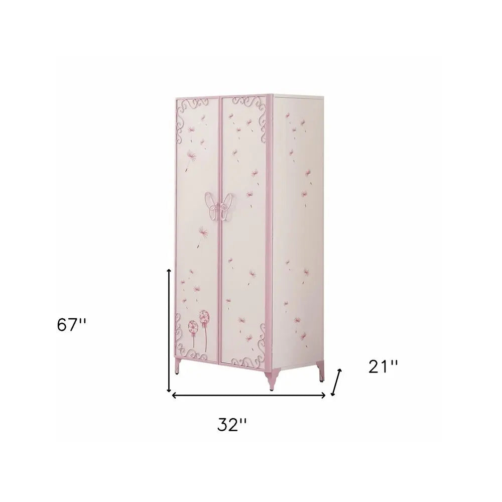 32" Purple And White Metal Dresser HomeRoots