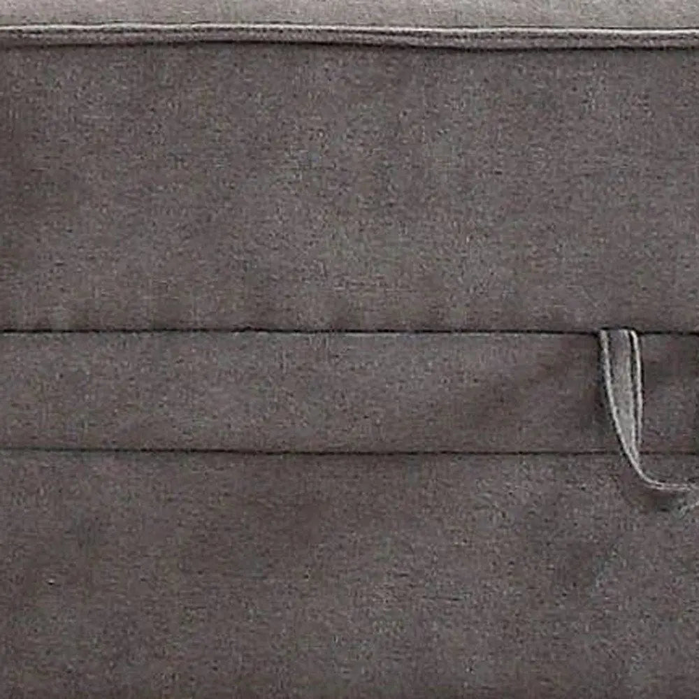 30" Gray Velvet Storage HomeRoots