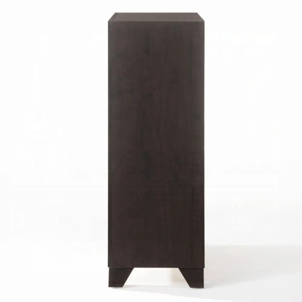 31" Espresso Solid Wood Five Drawer Dresser HomeRoots