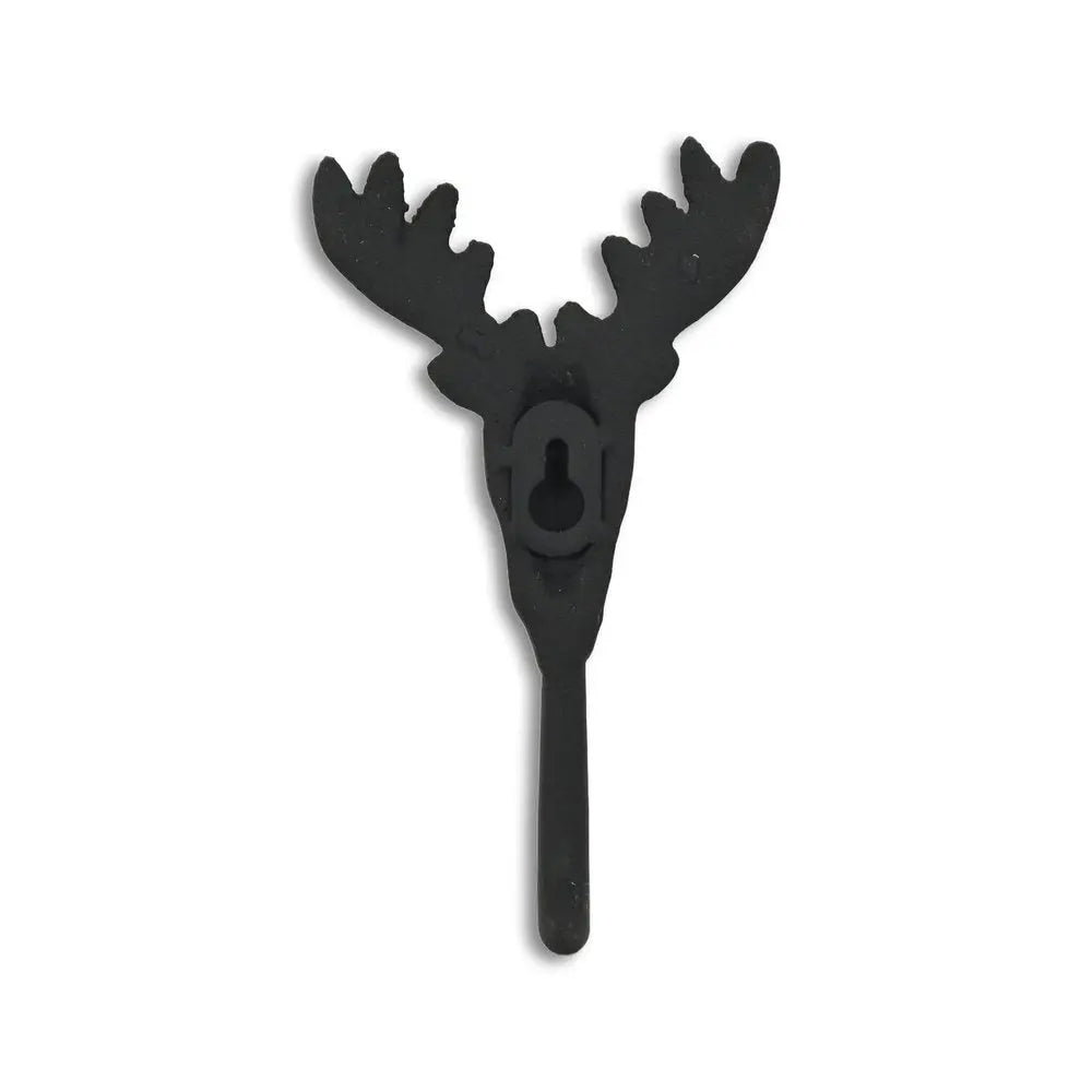3" Black Cast Iron Deer Stag Wall Hook - NOBLE HOME INTERIORS