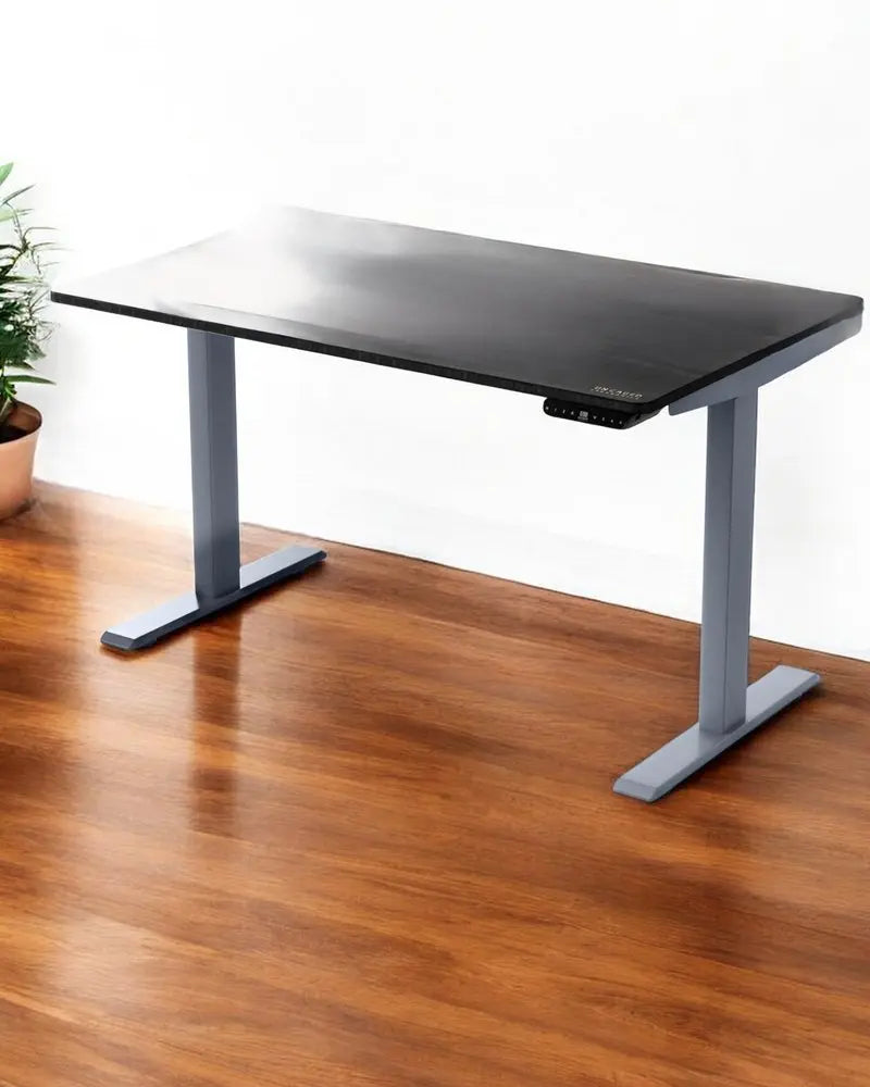30" Adjustable Black and Gray Stainless Steel Standing Desk - NOBLE HOME INTERIORS