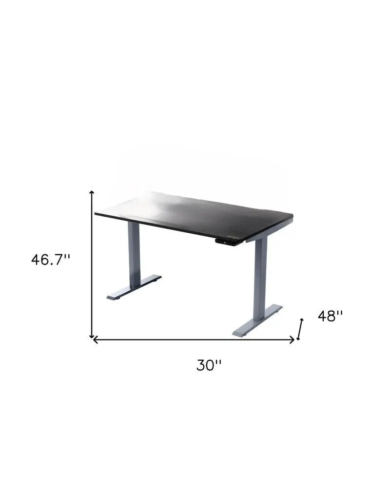 30" Adjustable Black and Gray Stainless Steel Standing Desk - NOBLE HOME INTERIORS
