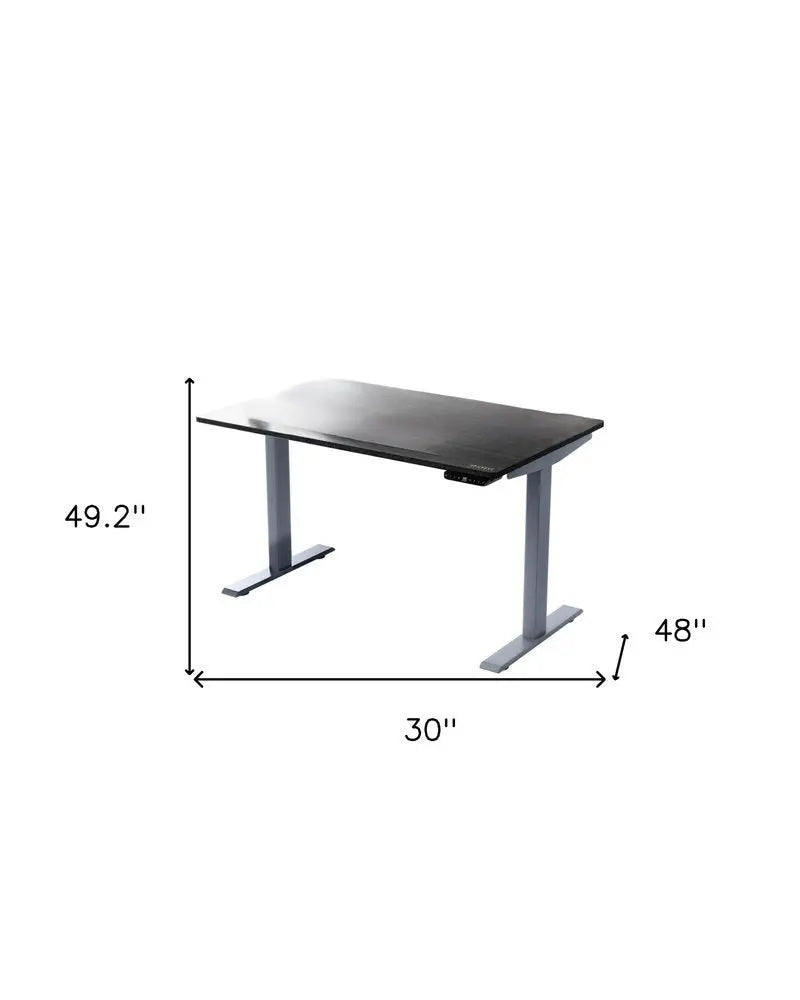 30" Adjustable Black and Gray Standing Desk - NOBLE HOME INTERIORS