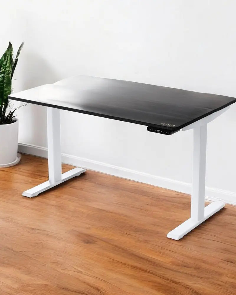 30" Adjustable Black and White Stainless Steel Standing Desk - NOBLE HOME INTERIORS