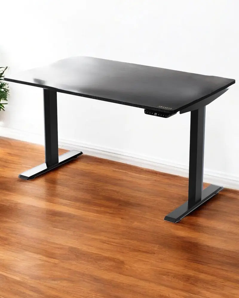 30" Adjustable Black Stainless Steel Computer Desk - NOBLE HOME INTERIORS