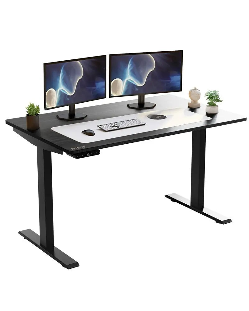 30" Adjustable Black Stainless Steel Computer Desk - NOBLE HOME INTERIORS