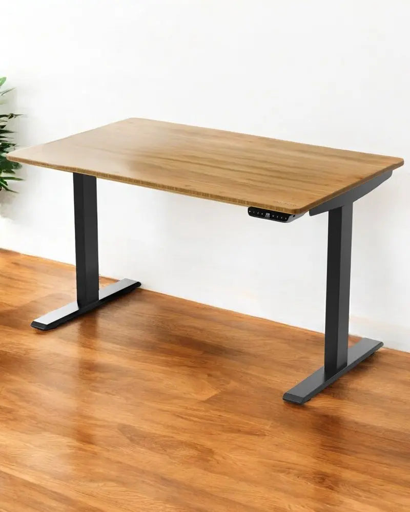 30" Adjustable Brown and Black Standing Desk - NOBLE HOME INTERIORS