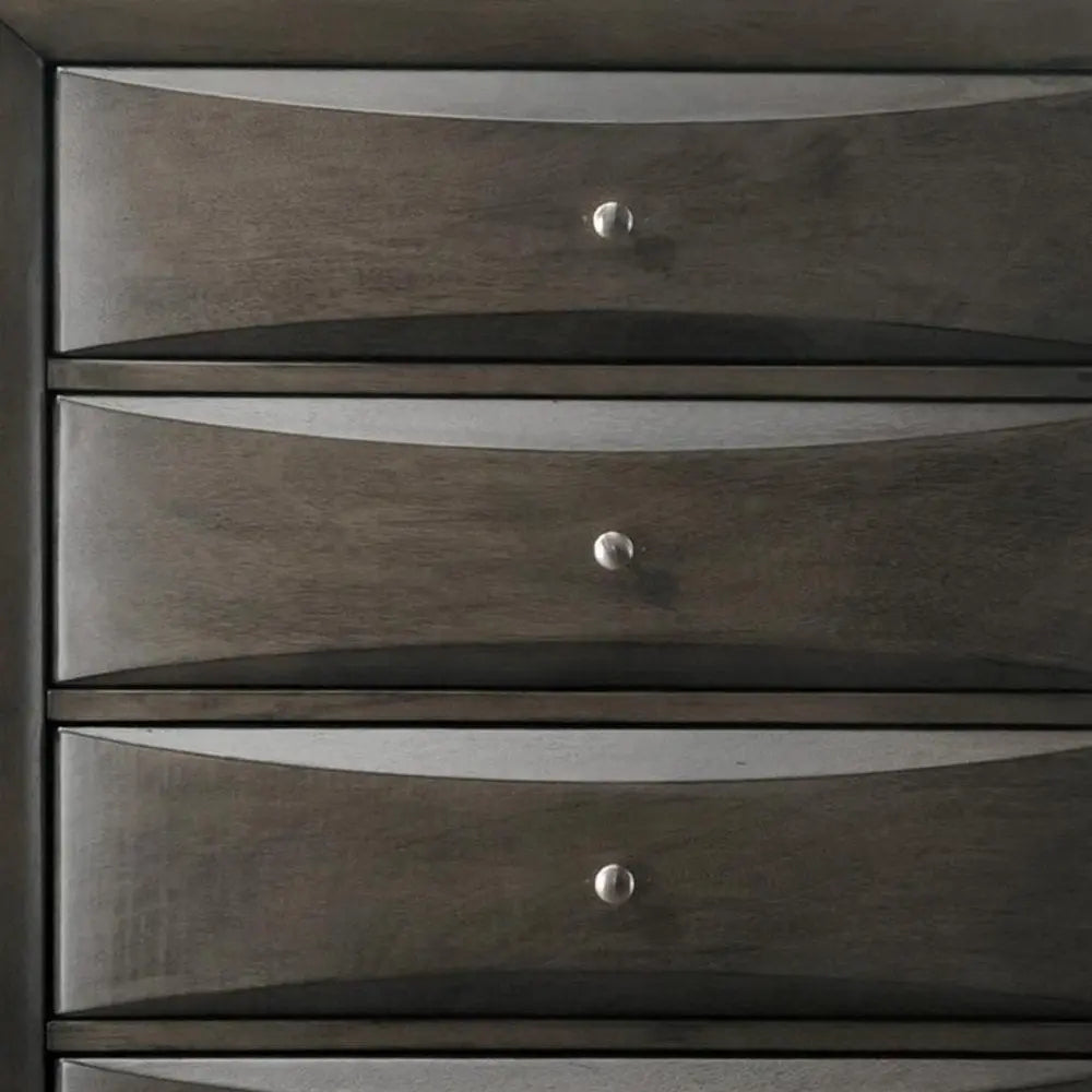 59" Gray Solid Wood Standard Dresser/Chest HomeRoots