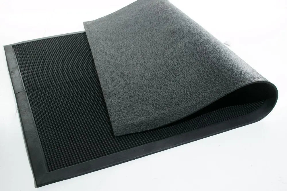 32" X 48" Black Rubber Outdoor Door Mat - NOBLE HOME INTERIORS