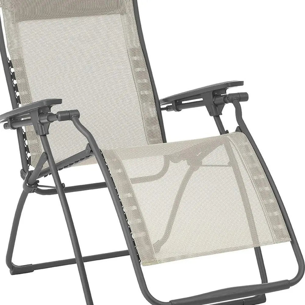 28" Blue Metal Outdoor Zero Gravity Chair with Blue Cushion HomeRoots