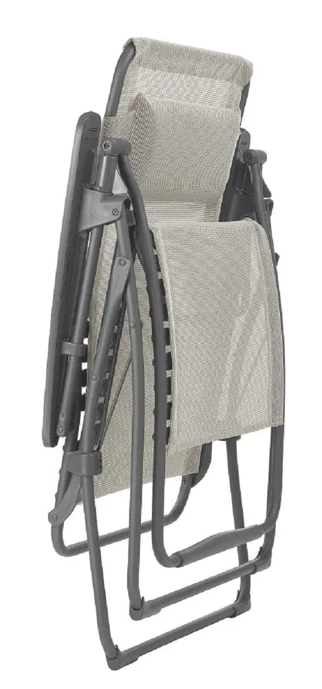 30" Graphite Metal Outdoor Zero Gravity Chair HomeRoots