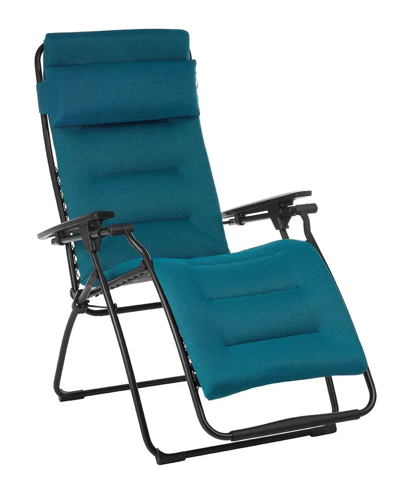 26" Gray Steel Outdoor Zero Gravity Chair with Gray Cushion HomeRoots