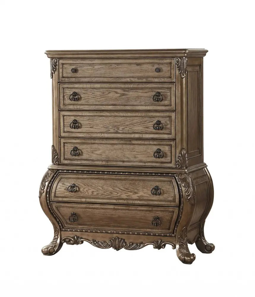 23" Brown Solid Wood Combo Dresser HomeRoots