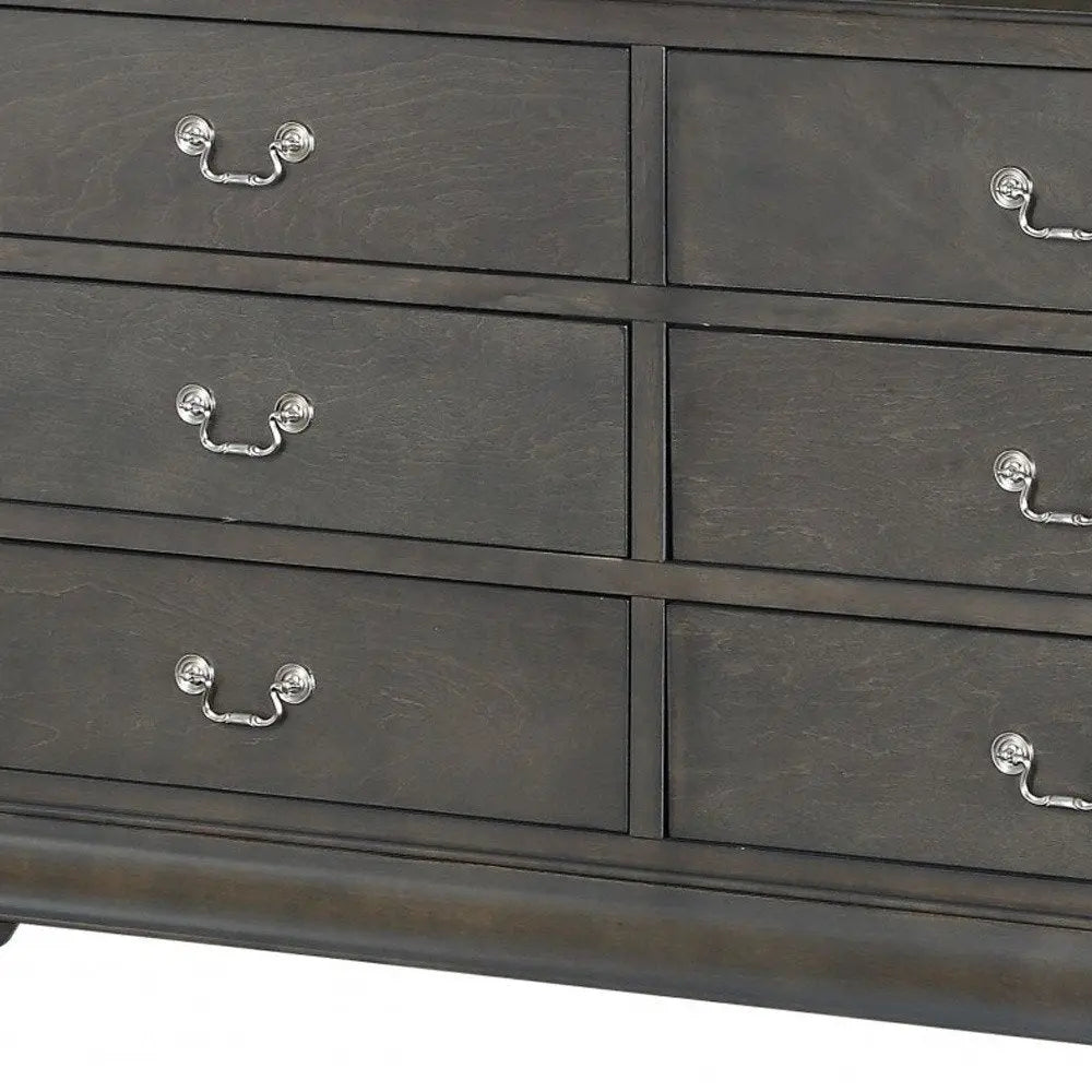 15" Gray Solid Wood Double Dresser HomeRoots