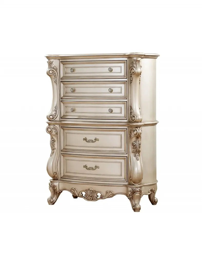 21" Beige Solid Wood Double Dresser HomeRoots