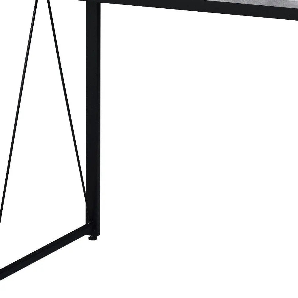 35" Antiqued White and Black Writing Desk - NOBLE HOME INTERIORS