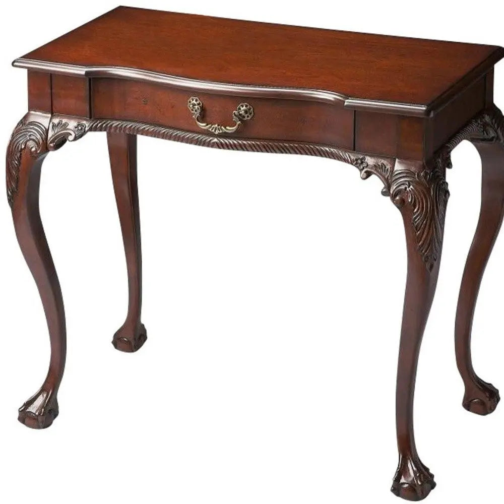 35" Dark Brown Writing Desk - NOBLE HOME INTERIORS