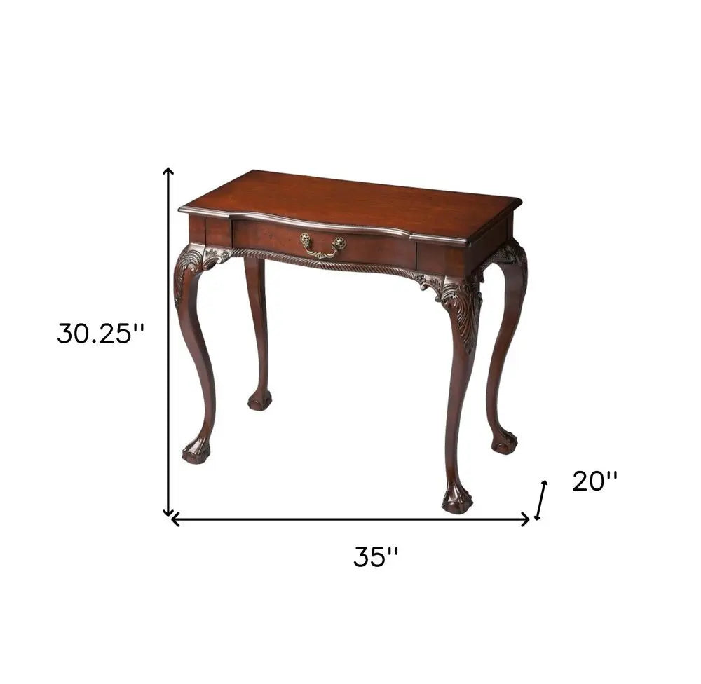 35" Dark Brown Writing Desk - NOBLE HOME INTERIORS