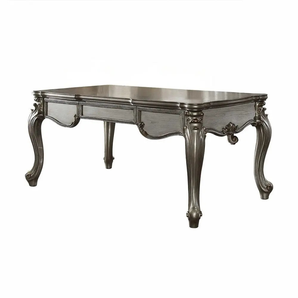 35" Silver Executive Desk - NOBLE HOME INTERIORS