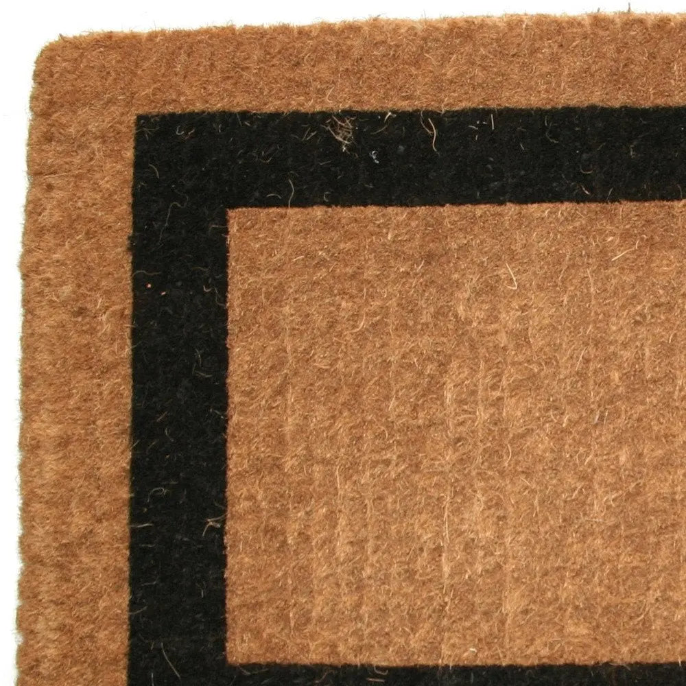 36" X 60" Brown and Black Coir Outdoor Door Mat - NOBLE HOME INTERIORS