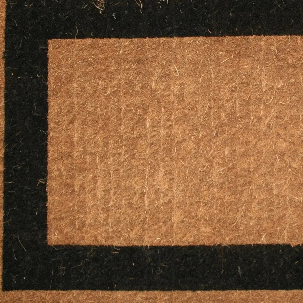 36" X 60" Brown and Black Coir Outdoor Door Mat - NOBLE HOME INTERIORS