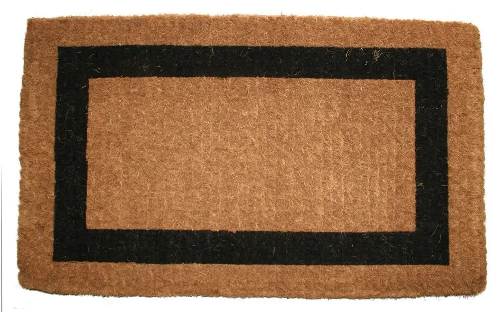 36" X 60" Brown and Black Coir Outdoor Door Mat - NOBLE HOME INTERIORS