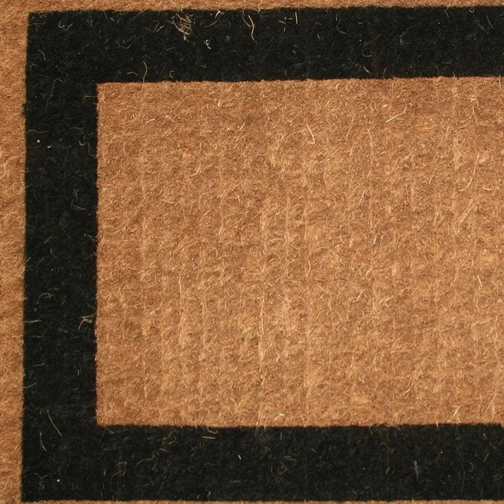 36" X 60" Brown and Black Coir Outdoor Door Mat - NOBLE HOME INTERIORS