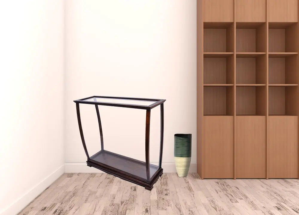 14" Silver And Clear Glass Standard Display Stand HomeRoots