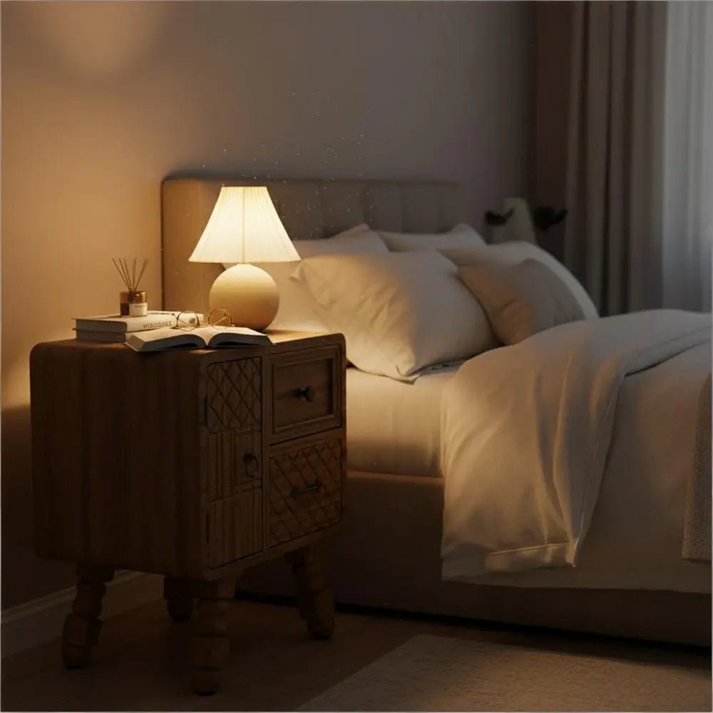 37" Sepia Solid Wood Console Accent Cabinet With Single Door And Two Drawers - NOBLE HOME INTERIORS