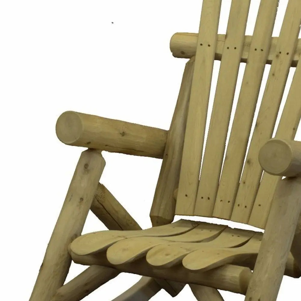 31" X 42" X 41"  Natural Wood Rocking Chair HomeRoots
