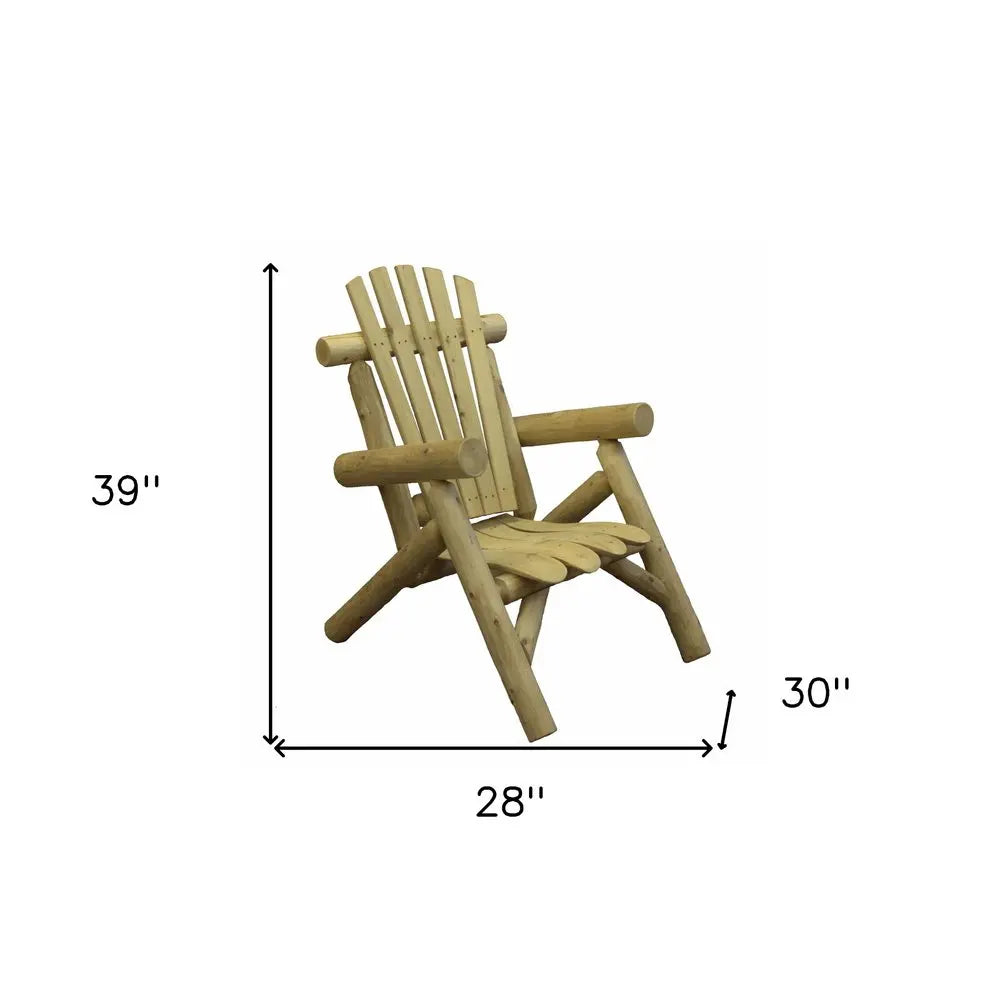 28" X 30" X 39"  Natural Wood Lounge Chair HomeRoots