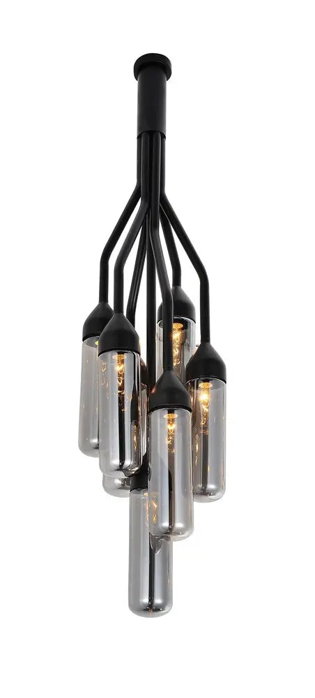 Shaded Empire Six Light Metal and Glass Flush Ceiling Light With Clear Shades HomeRoots