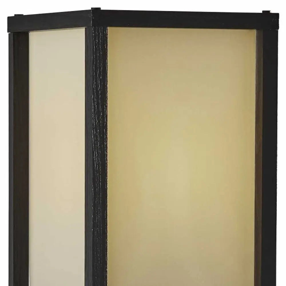 63" Black And White Solid Wood Column Floor Lamp With White Fabric Square Shade HomeRoots