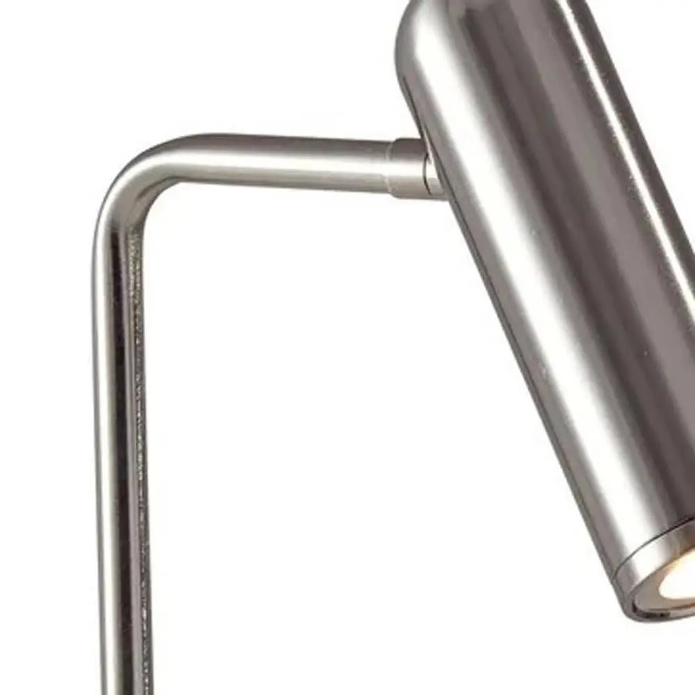 17" Brass Metal LED Desk Lamp With USB And Wireless Charging HomeRoots