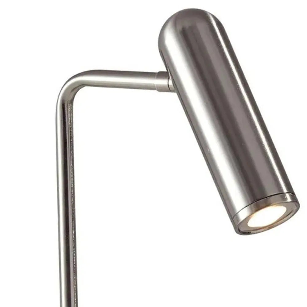 17" Brass Metal LED Desk Lamp With USB And Wireless Charging HomeRoots