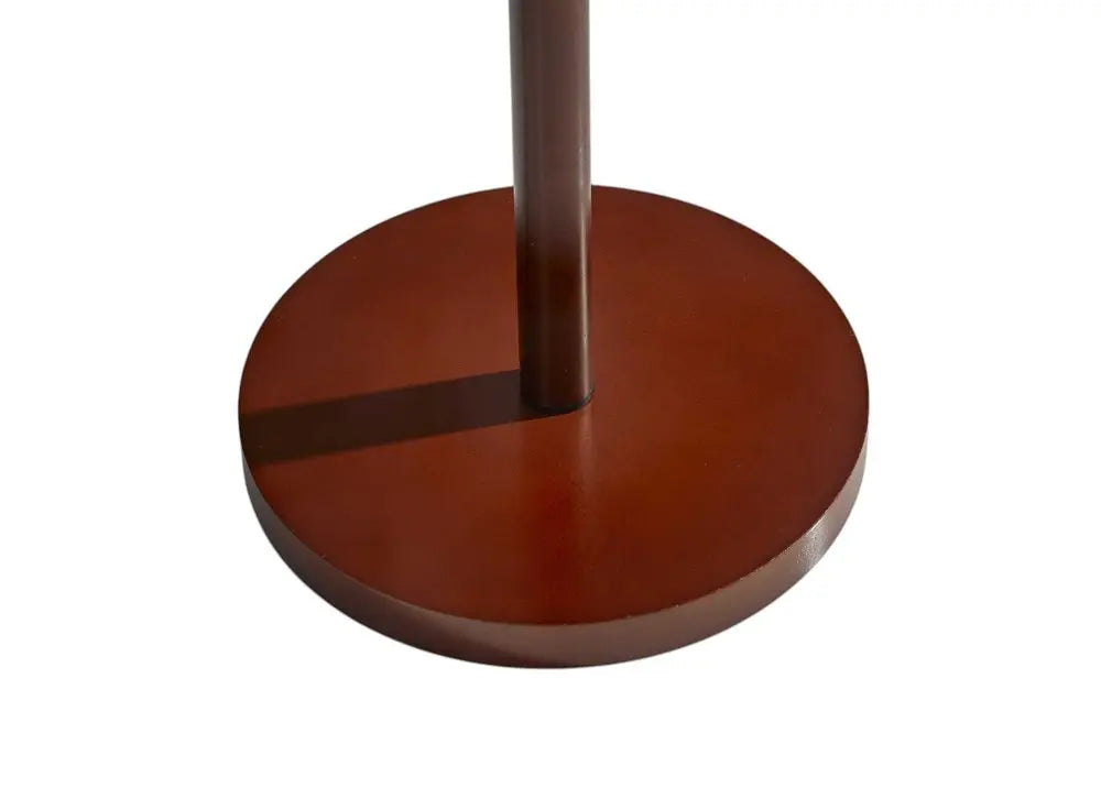 65" Brown Solid Wood Floor Lamp With Beige Linen Drum Shade HomeRoots