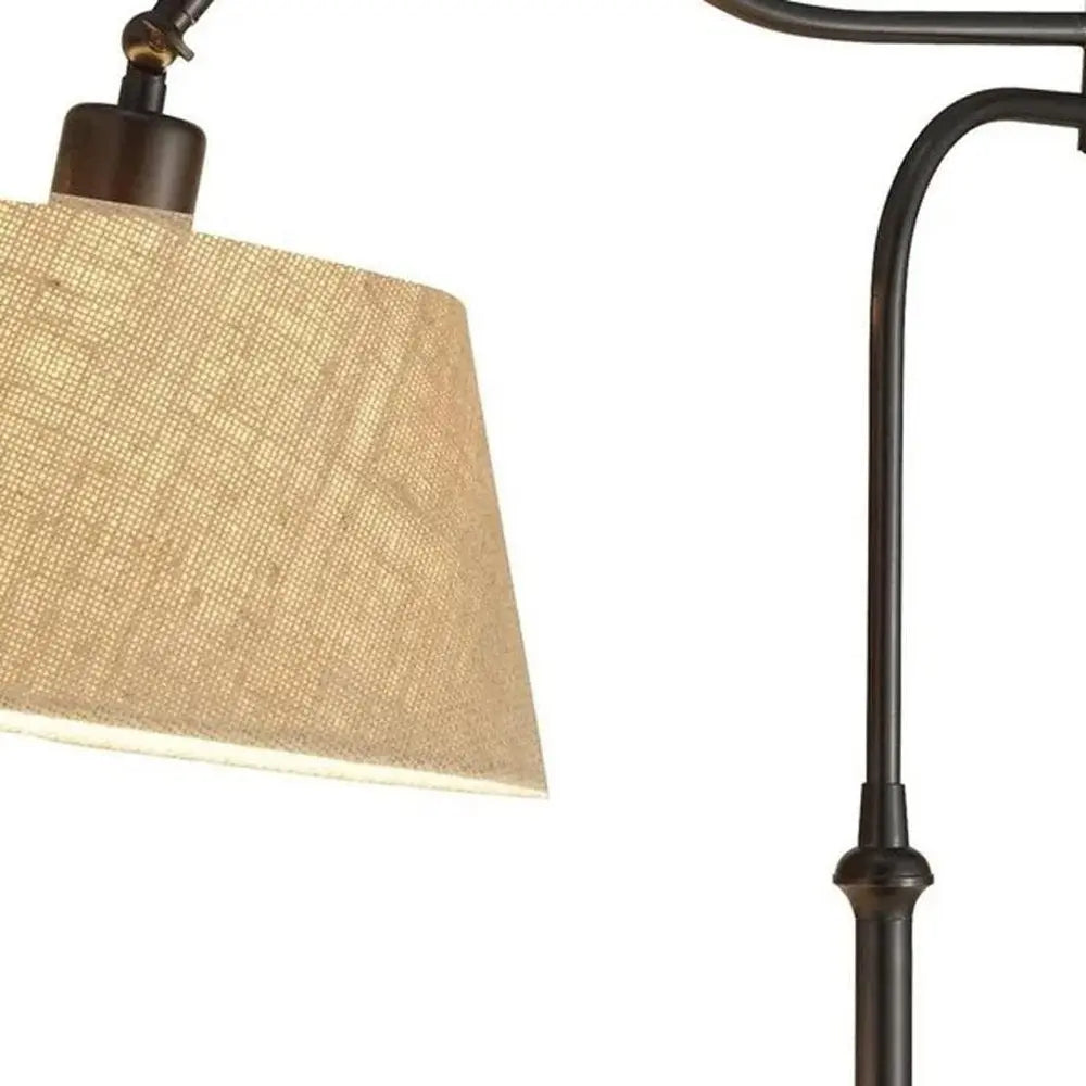 Dark Bronze Metal Swing Arm Adjustable Table Lamp HomeRoots