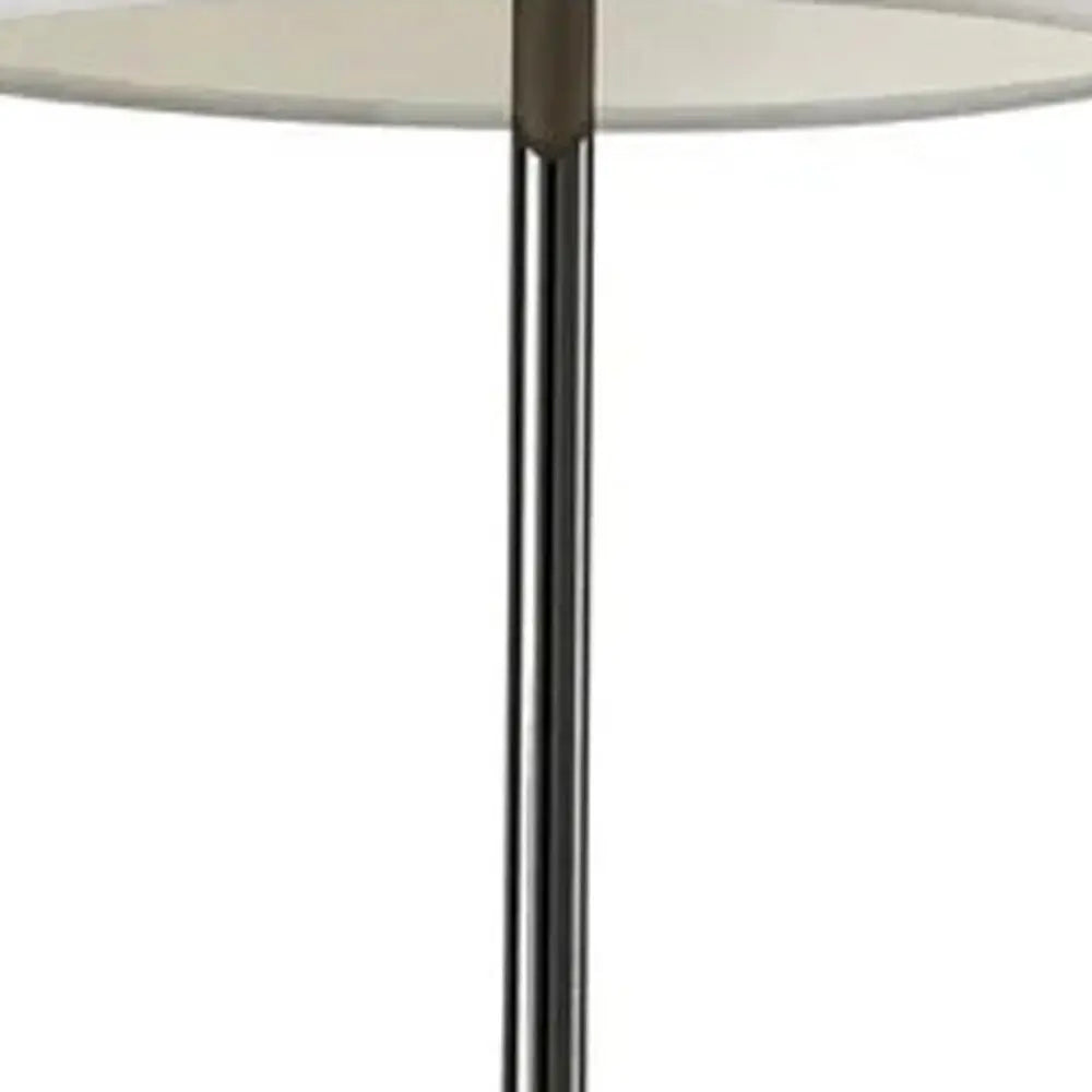 Black Nickel Finish Metal Tall White Shade Table Lamp HomeRoots