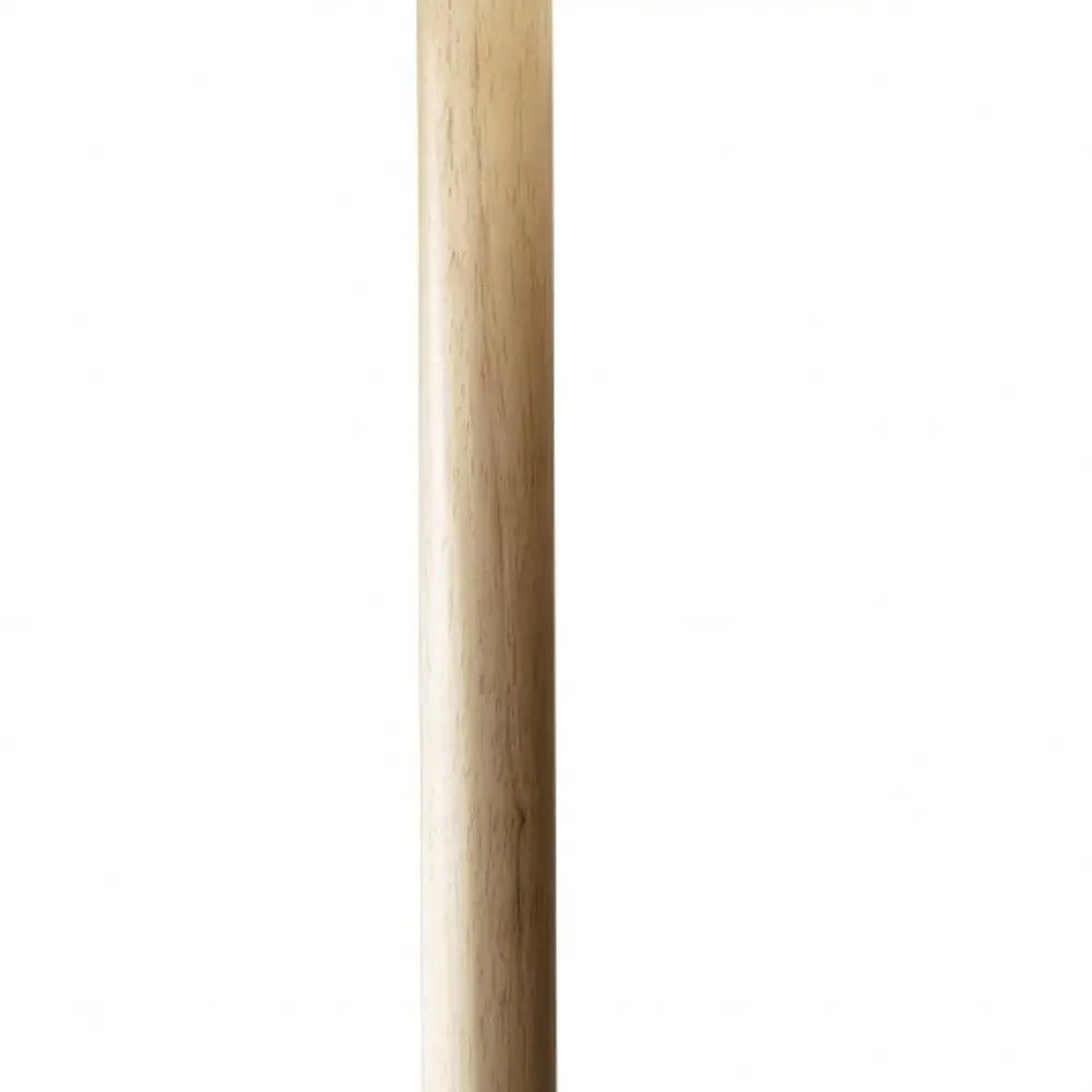 59" Natural Solid Wood Floor Lamp With White Linen Drum Shade HomeRoots