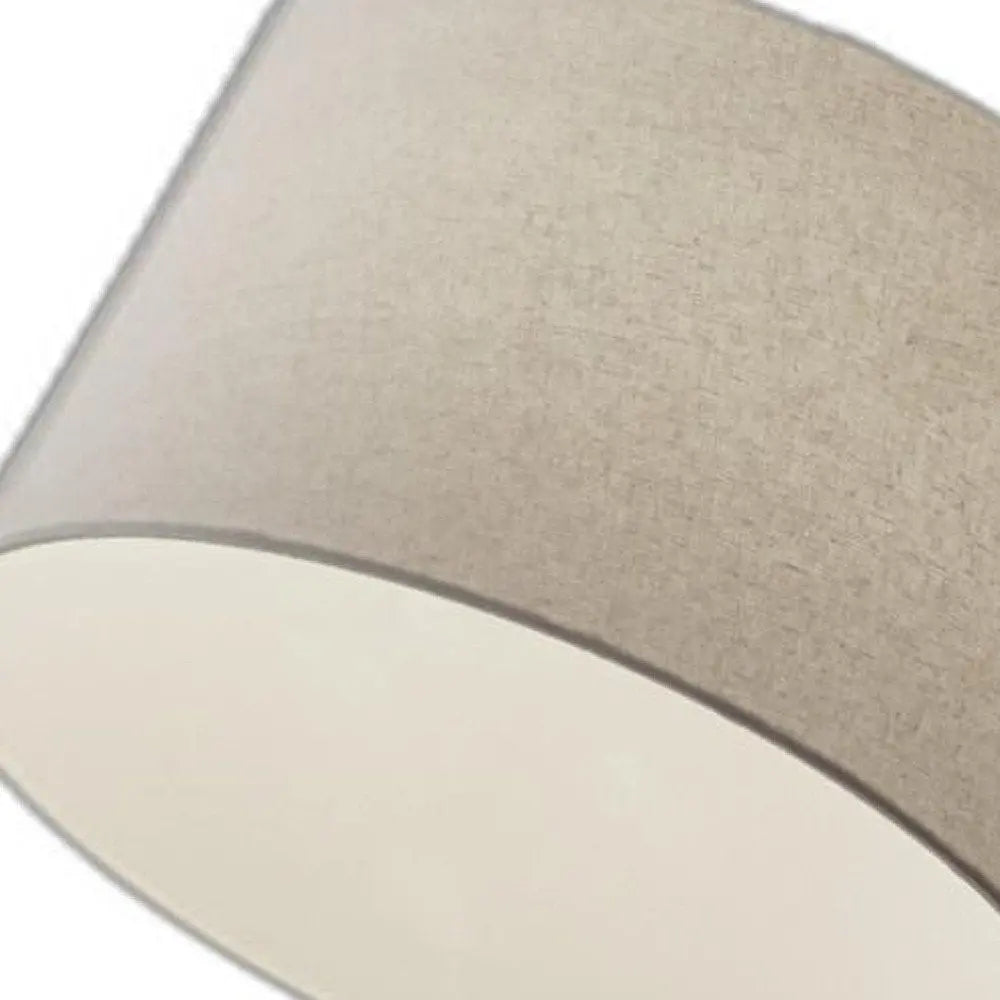 83" Silver Arc Floor Lamp With White Linen Empire Shade HomeRoots