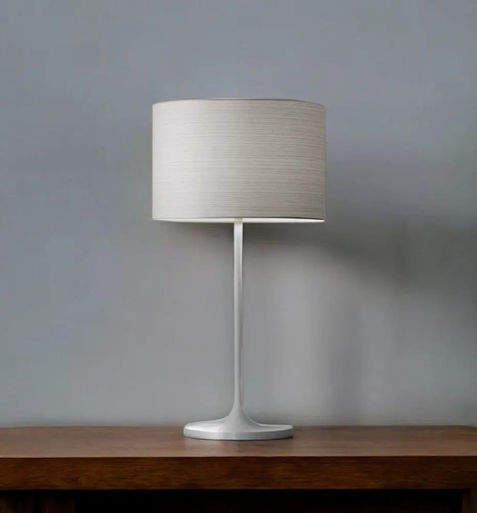 White On White Metal Table Lamp HomeRoots