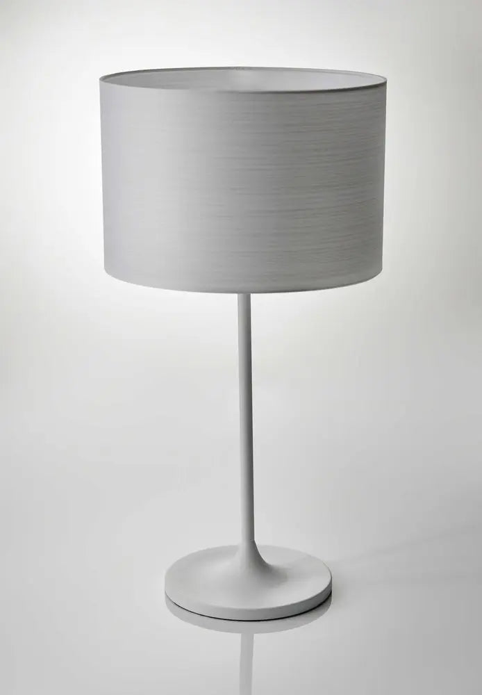 White On White Metal Table Lamp HomeRoots