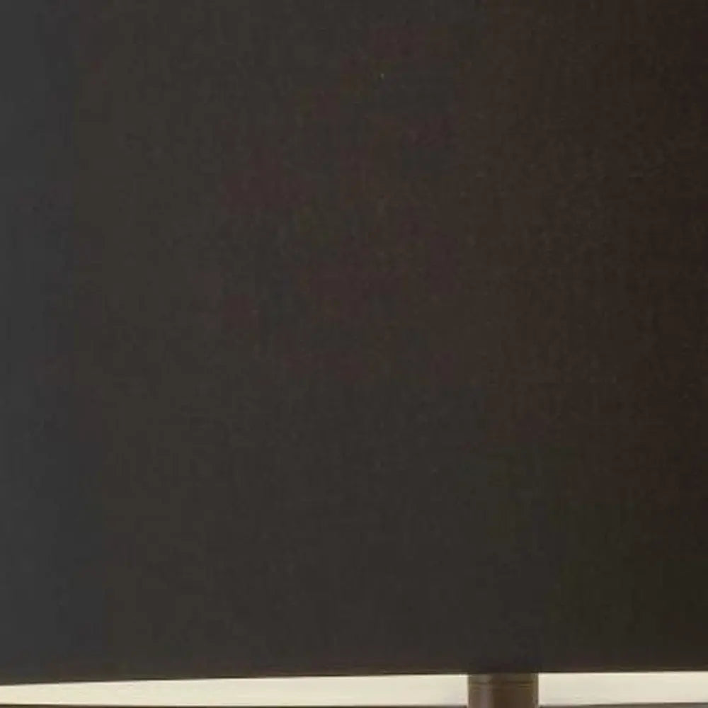 62" Black Tripod Floor Lamp With Black Fabric Drum Shade HomeRoots